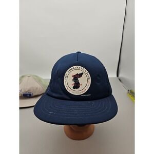 Vintage KOREA THE FORGOTTEN WAR HAT PATCH CAP  US MILITARY TROOPS Snapback Blue